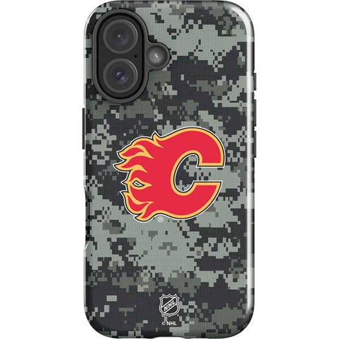 NHL Calgary Flames Camo iPhone 16 Plus Impact Case